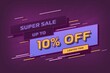 10 ten Percent off super sale shopping halftone. shop poster