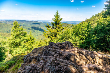 Sommerwanderung entlang des Rennsteigs bei zwischen Brotterode und Eisenach bei schönstem Sonnenschein - Thüringen - Deutschland