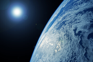 Wall Mural - view of the planet earth from space. elements of this image furnished by nasa