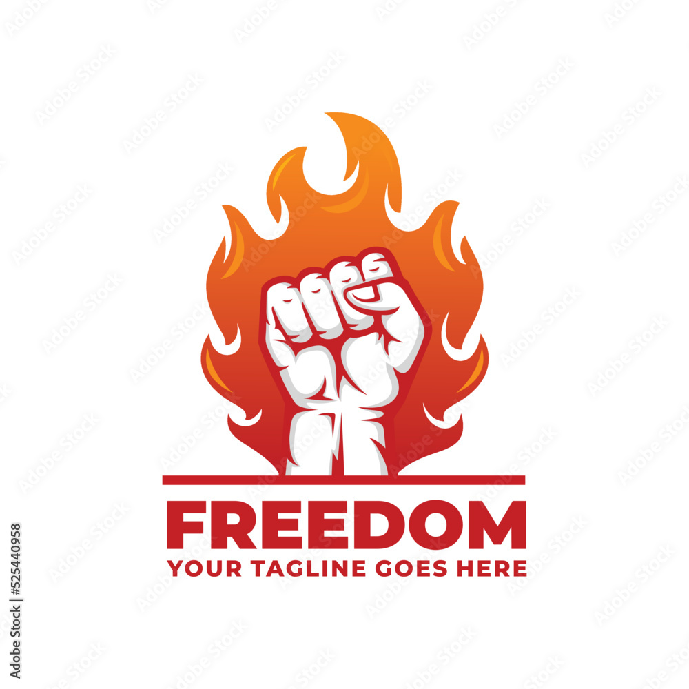 Freedom revolution logo design vector