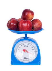 apple on kitchen scale