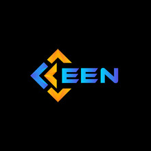 EEN Rectangle Technology Logo Design On Black Background. EEN Creative Initials Letter Logo Concept.
