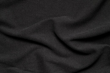 Wall Mural - Close-up of black cloth texture background