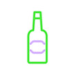 glass bottle neon icon