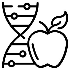 Sticker - Icon of GMO in line design 