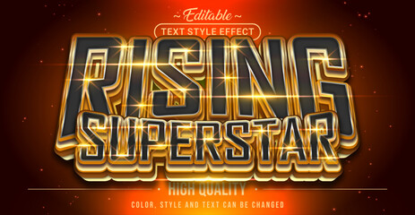 Aufkleber - Editable text style effect - Rising Superstar text style theme.