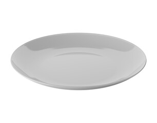 Aufkleber - Set of white plate isolated on alpha background 3D Render