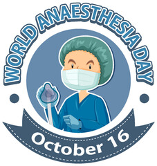 Wall Mural - World Anaesthesia Day Logo Concept