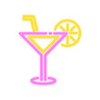 cocktail neon icon