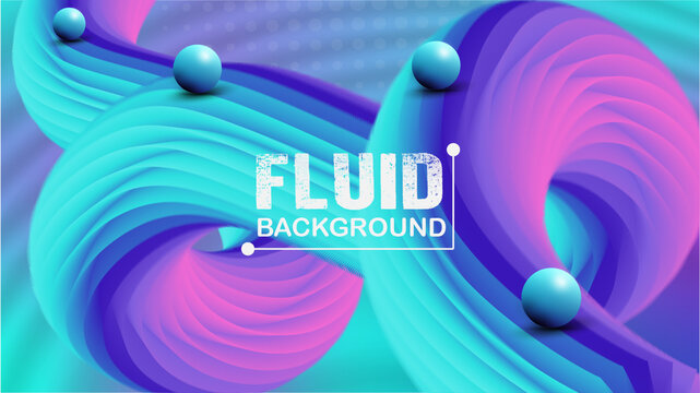 Flow fluid 3d shapes Background for computer wallpaper