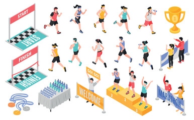 Poster - Isometric Running Marathon Set