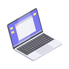 Sticker - Isometric Laptop Illustration