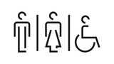 Fototapeta  - Symbole WC wektor. Kobiety, mężczyźni, niepełnosprawni