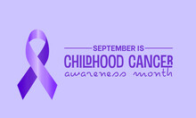 Vector Illustration Design Concept Of National Childhood Cancer Awareness Month Observed On Every September.