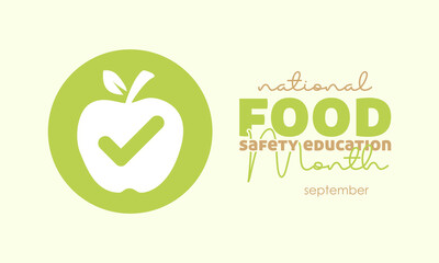 Wall Mural - Vector illustration design concept of national food safety education month observed on every september.