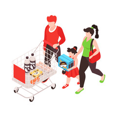 Wall Mural - Supermarket Isometric Illustration