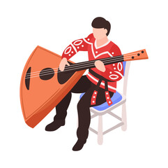 Wall Mural - Musician Isometric Illustration