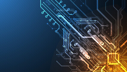 Abstract background on technological and scientific topics. CPU concept. Vector format.