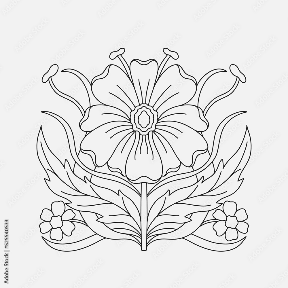 Art nouveau style flower plant stencil basic element. 1920-1930 years vintage design. Symbol motif design. Stock Vector | Adobe Stock art-nouveau-style-flower-plant-stencil-basic-element-1920-1930-years-vintage-design-symbol-motif-design-stock-vector-adobe-stock