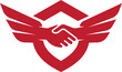 Hand Shake Wing Logo