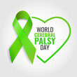 Vector Illustration of World Cerebral Palsy Day. 
