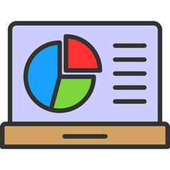 Poster - Online Pie Chart Icon