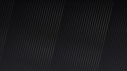 Fototapete - 4k Abstract luxury black grey gradient backgrounds with animated straight golden metallic stripes. Elegant horizontal banner. Copy space. Dark backdrop 3D