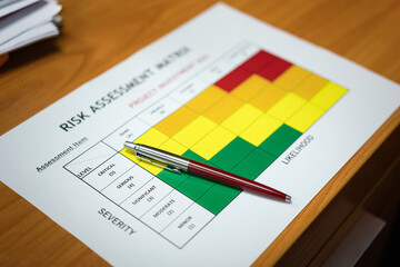 Wall Mural - target, control, impact, probability, hazard, likelihood, table, form, object, strategy, inspection,