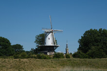 Wind Mill The Cow (de Koe) In The Small City Of Veere On Walcheren In The Netherlands