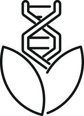Poster - Dna plant icon outline vector. Gmo food