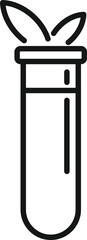 Poster - Agriculture lab test tube icon outline vector. Gmo food
