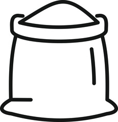 Poster - Gmo grain sack icon outline vector. Agriculture food