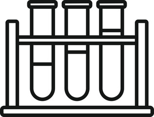 Poster - Test tube stand icon outline vector. Gmo food