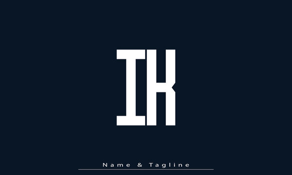 Alphabet letters Initials Monogram logo IK , KI