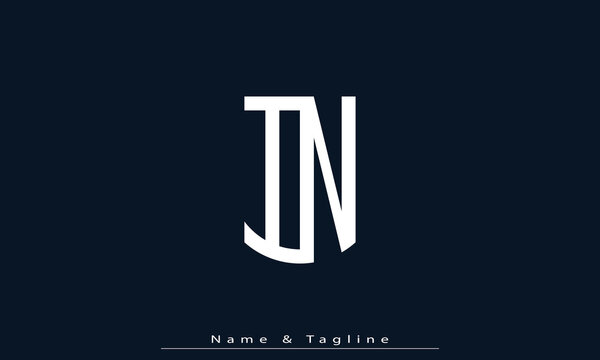 Alphabet letters Initials Monogram logo IN , NI