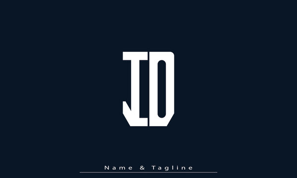 Alphabet letters Initials Monogram logo IO , OI
