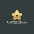 Azalea Flower Logo Vector For Company Symbols and Azalea Flower Related Products