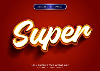 Poster - Luxury super text style effect editable font