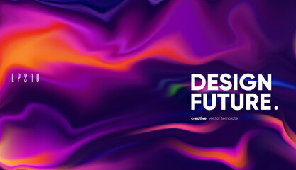 Poster - fluid colors wallpaper. liquid paint effect. vector illustration.