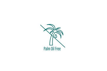 Canvas Print - palm oil free icon vector illustration 