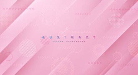 Poster - Abstract Pink gradient background. Light Pink vector background with abstract lines pattern.