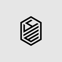 Sticker - YW bold line geometric initial logo design which is good for branding