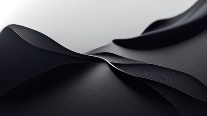 black textures wallpaper. abstract 4k background silk, smooth, waves pattern. modern clean minimal b