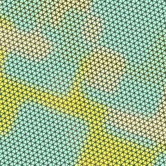 Poster - Abstract retro Artistic Low Polygon triangle strip with Geometric grid Mesh pattern in a gradient