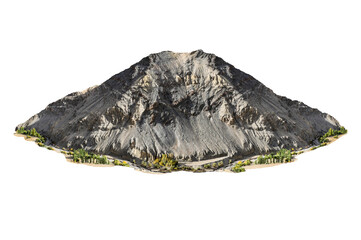 Wall Mural - mountain isolated transparency background...