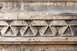 geometrical design carved on a column in a church in Paris