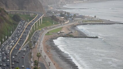 Poster - Scenery by the Ocean in Peru