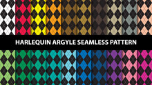 Collection Of Argyle Harlequin Vector Seamless Pattern