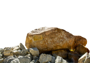 Wall Mural - rock isolated transparency background.