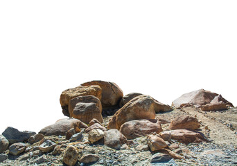 Wall Mural - rock isolated transparency background.